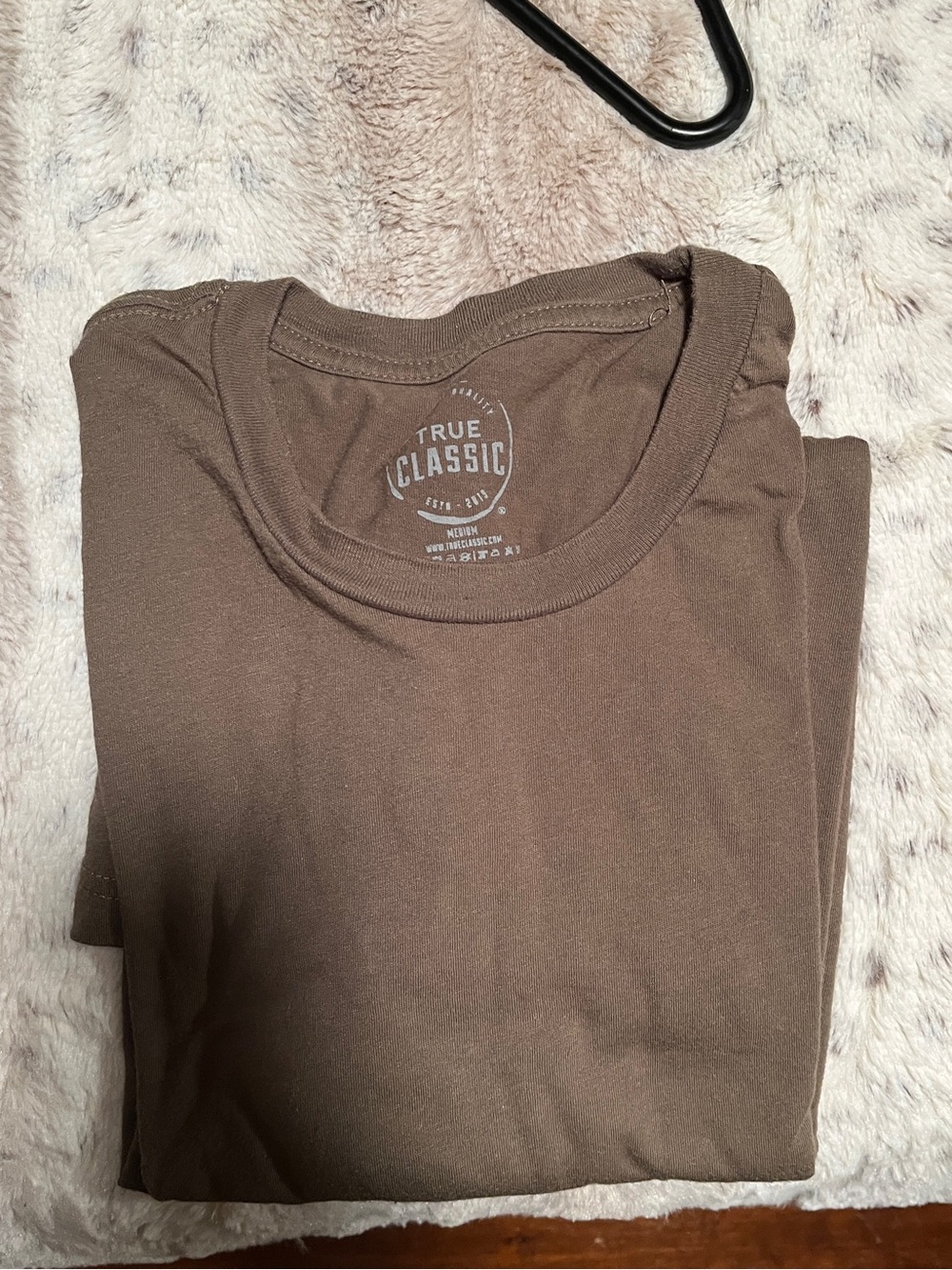 True Classic Men's Long Sleeve Crew Neck T-Shirt — Brown